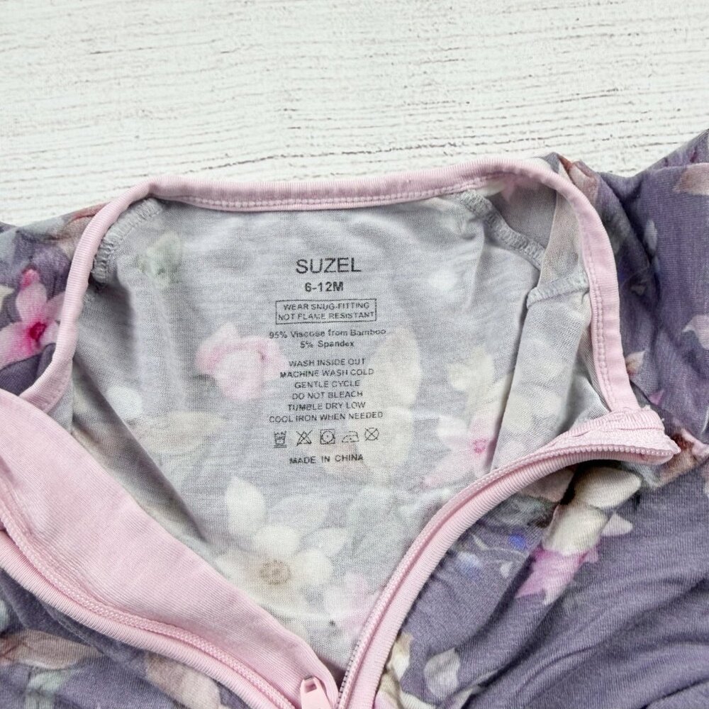 Suzel Floral Zip Convertible Bamboo Pajamas - Picture 2 of 3